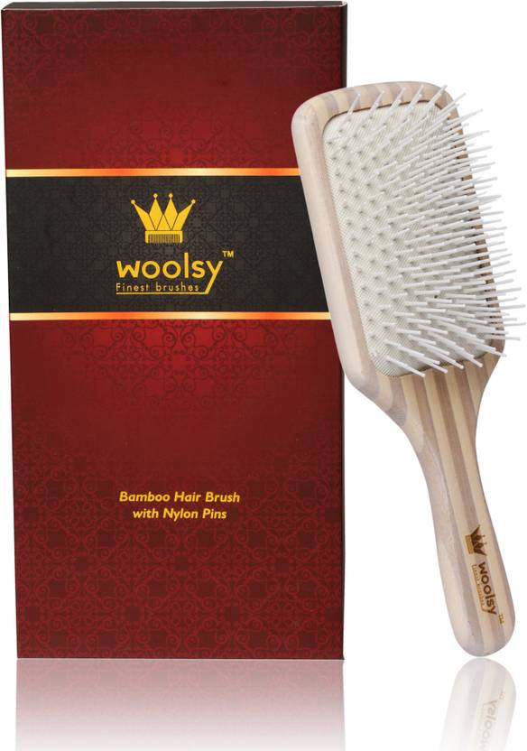 Woolsy 100 Natural Bamboo Wood Hair Brush India S No 1 Quality Woolsy 100 Natural Bamboo Wood Hair Brush India S No 1 Quality Brushes For Wet Dry Shiny Men Women Best Comb In