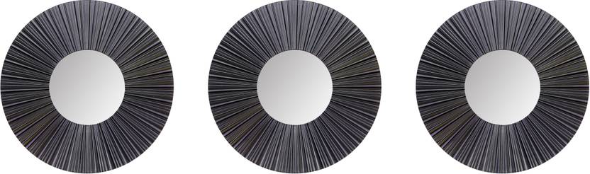 Hosley Set Of 3 Decorative Black Wall Mirror