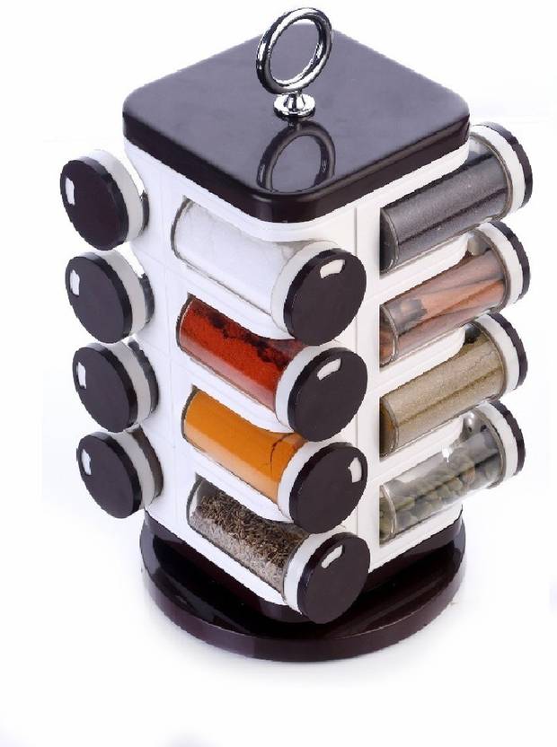 Ganesh Storewell 16Jar Revolving Spice Rack Spice Set Price in India Buy Ganesh Storewell 16