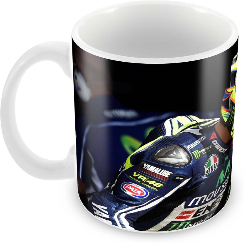 Tuelip Printed VR-46 Valentino Rossi Tea & Coffee 350 ML Ceramic Mug (350 ml)