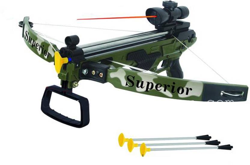 HALO NATION Real Archery Army Style Crossbow Toy Set With Safe Suction