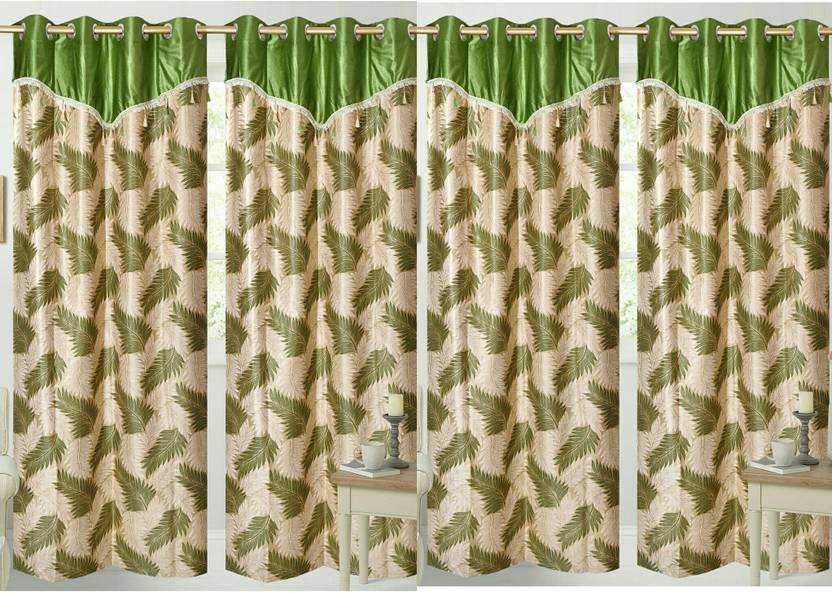 Red Ribbon 213 Cm 7 Ft Polyester Door Curtain Pack Of 4 Buy