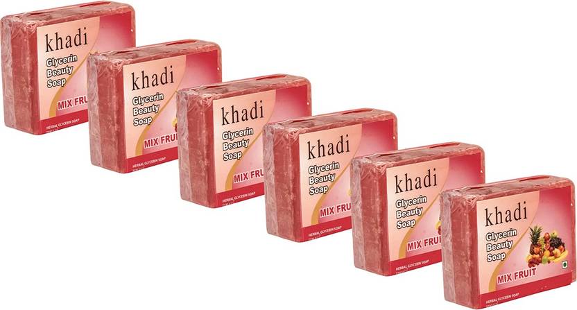 Khadi Natural Glycerin Mix Fruit Soap Pack Of 6 100gm X6