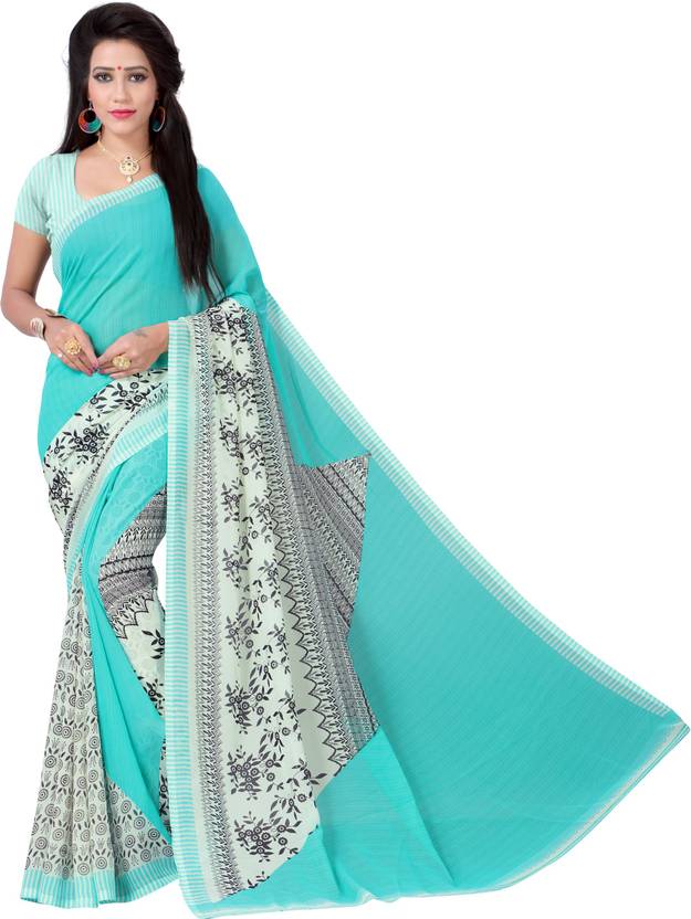 Vimalnath Synthetics Floral Print Fashion Georgette Saree