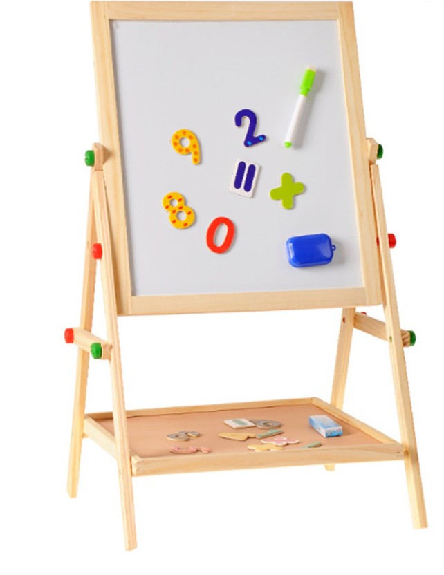 Multifunctional Wooden Children Writing Magnetic Drawing White Board ...