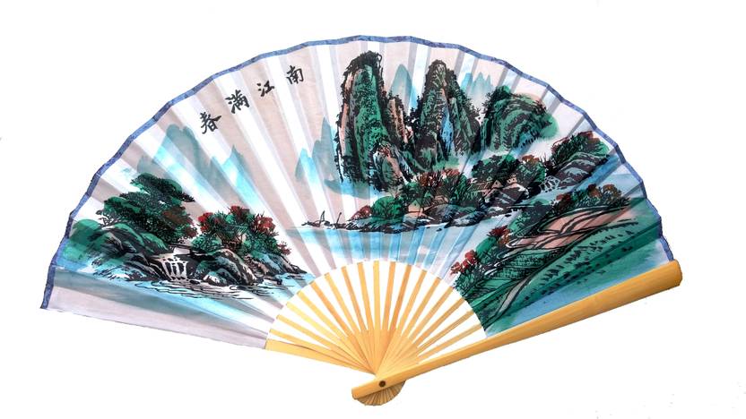 Jamboree Feng Shui Wall Decoration Bamboo Chinese Big Fan Handmade