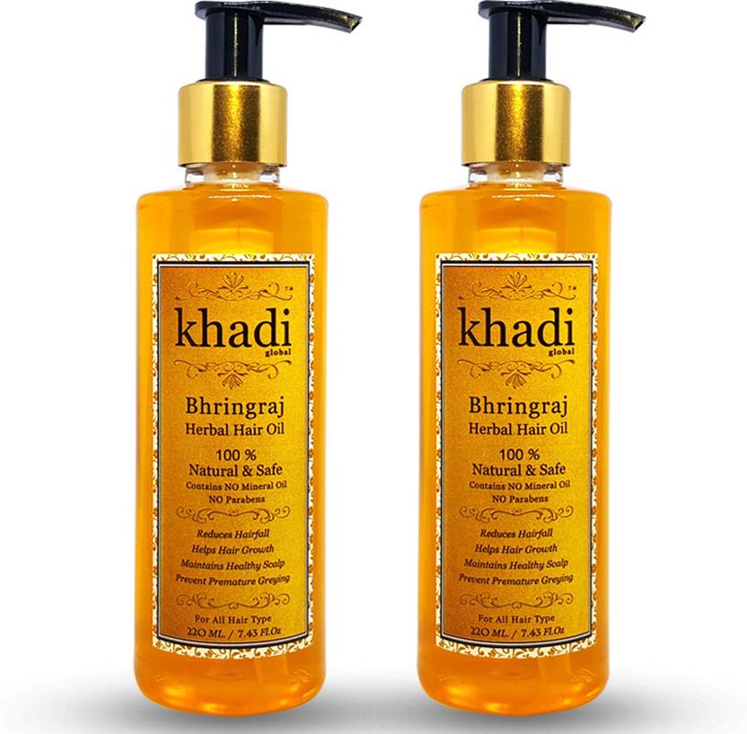 Khadi Global Bhringraj Hair Oil 100 Natural Safe No Mineral
