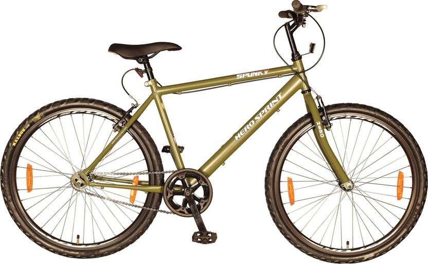 Hero Spunky 26 T Hybrid Cycle/City Bike  Single Speed, Green Hero Cycles