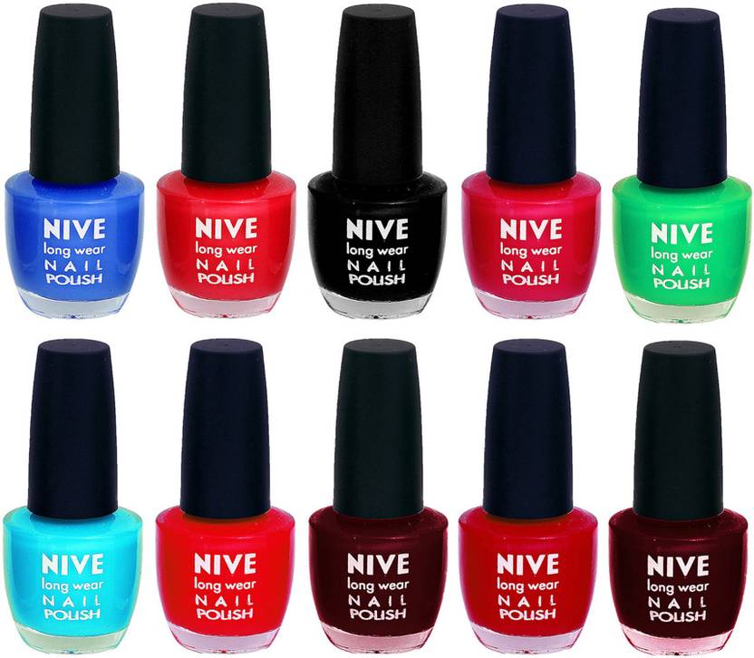 Nive Colour Blast Nail Lacquer Set Of 10 Nail Polish Multicolor
