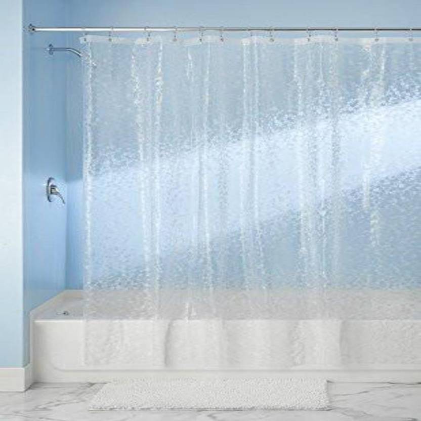 Khushi Creation 82 Cm 3 Ft Pvc Shower Curtain Single Curtain