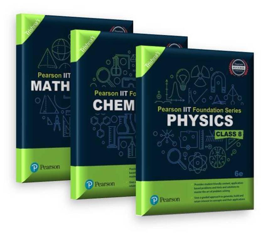 Pearson iit foundation series for class 8 set of 3 buy pearson iit