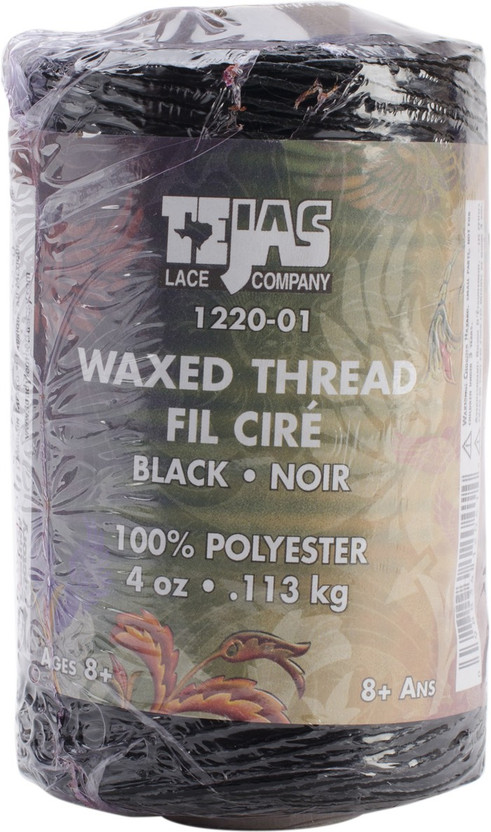 Black Round 2 mm Leather Lace 25 Yards 5050-01 Tandy Leather