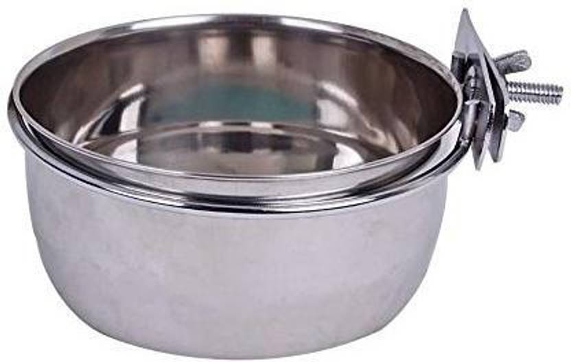 Pets Empire Stainless Steel Birds Coop Cup Feeder Bowl With Clamp
