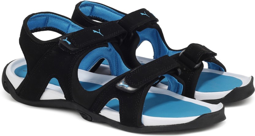 puma blue sandals