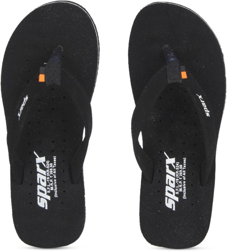 Sparx Slippers - Buy Black Black Color 