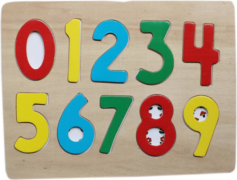 Tootpado 0-9 Wooden Number Puzzle Board With Peg Knobs - (WNTb074 ...