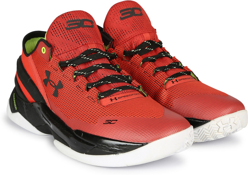 under armour red black shoes