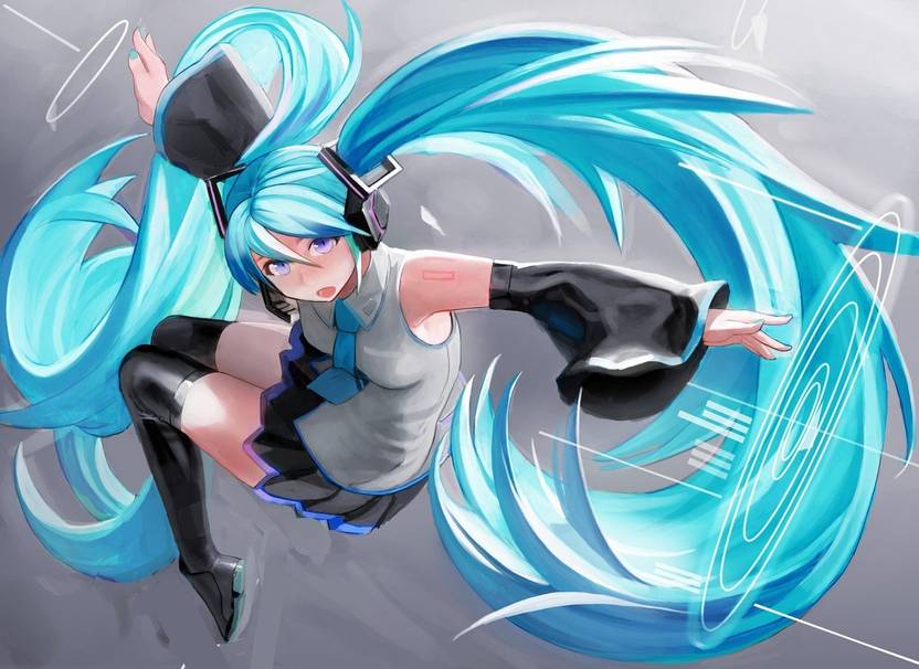 Akhuratha Anime Hatsune Miku Vocaloid Wall Poster Paper
