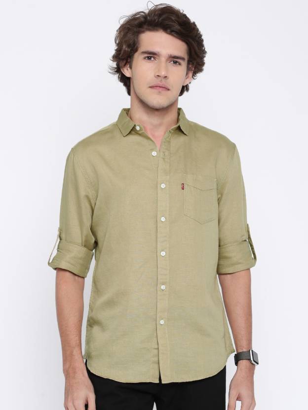 LEVI'S Men Solid Casual Shirt - Buy Cream LEVI'S Men Solid Casual Shirt  Online at Best Prices in India 