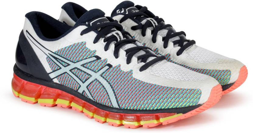 Asics GEL-QUANTUM 360 Running Shoes - Buy WHT/NAVY/SFTY YW Color Asics ...