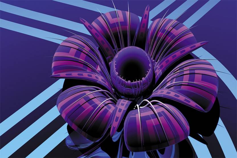 Psytrance Flower 3d Petals Art Ab Llpaper Poster Paper Print