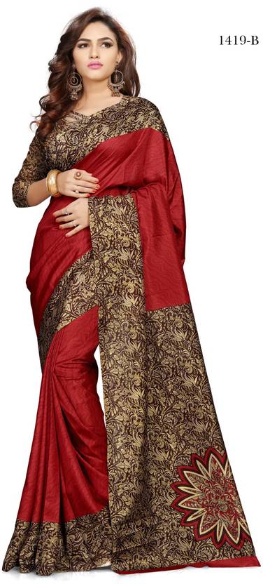 AJS Paisley, Geometric Print, Digital Prints, Printed Fashion Art Silk, Silk Saree