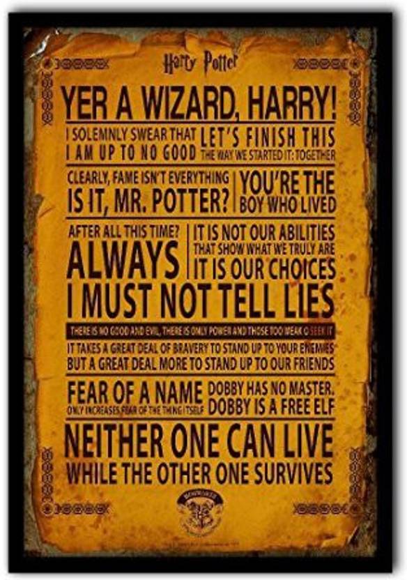 Official " Harry Potter " Quotes ,Wall Decor Home & Office Poster