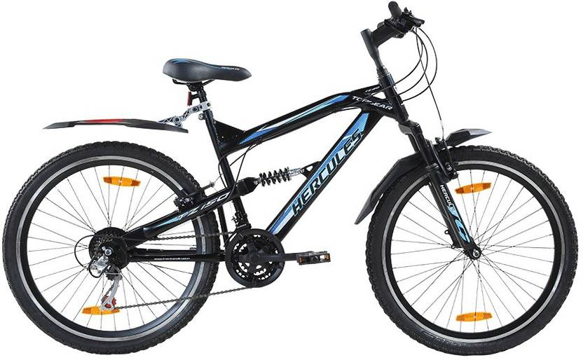 hercules top gear tz150 18s 26 dual suspension 26 t mountain cycle