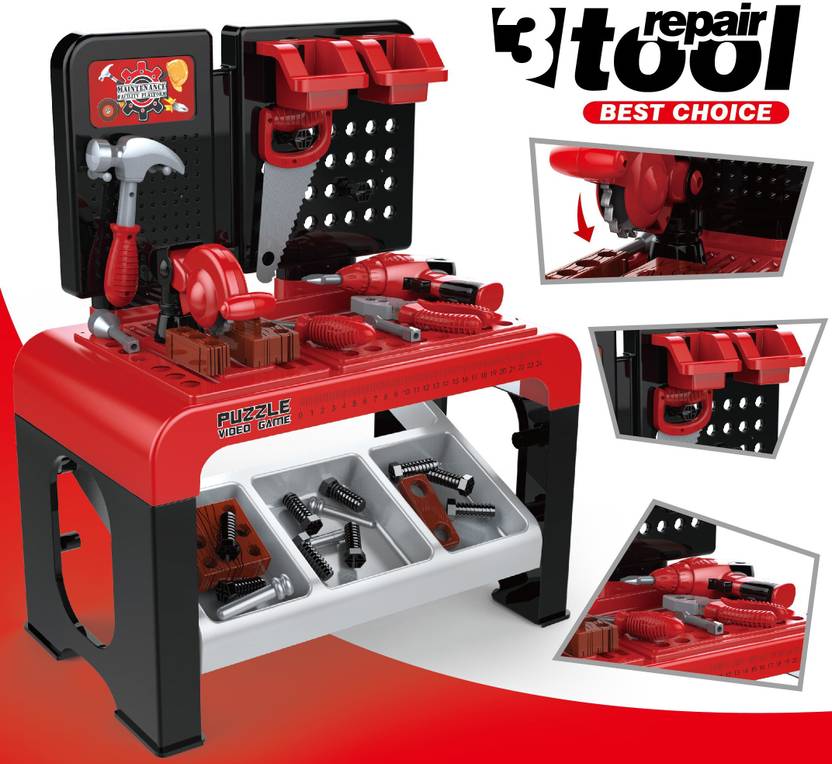 Toys Bhoomi 3 In 1 Play Learn Kids Tools Workshop Bench For