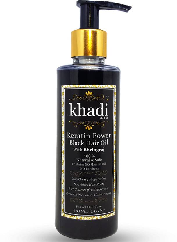 Khadi Global Keratin Power Black Hair Oil With Bhringraj 100