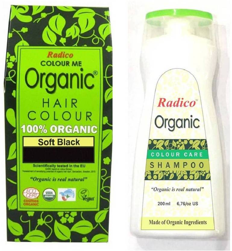 Radico 100 Usda Certified Organic Hair Color Soft Black With