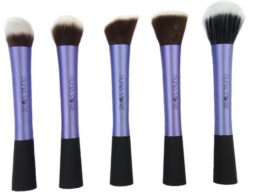 Puna Store 5 Piece Foundation Makeup Brush Set Purple Price In