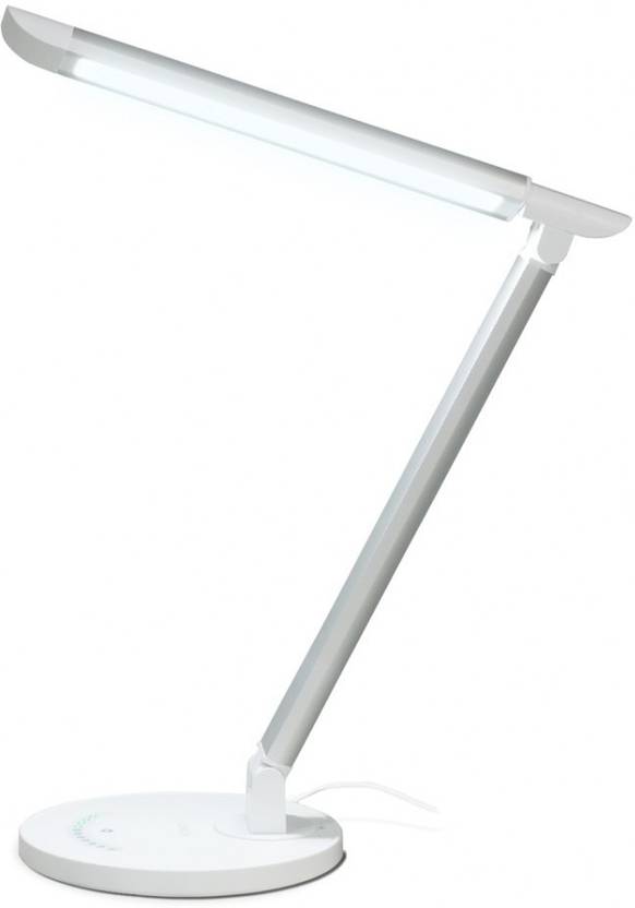 Aavahan 18 In White All In One Led Desk Lamp With Digital Clock
