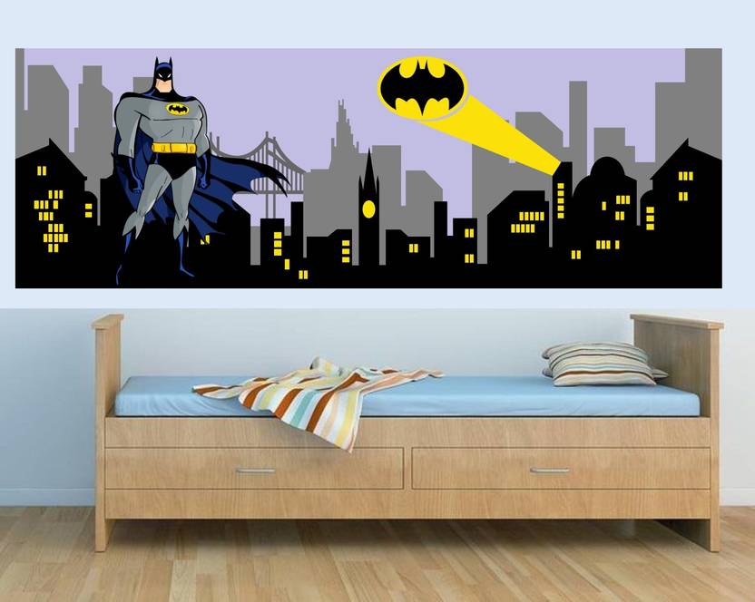 Eco Print Large Wall Decal Batman Calling Light Sticker In Eco Print Large Wall Decal Batman Calling Light Sticker