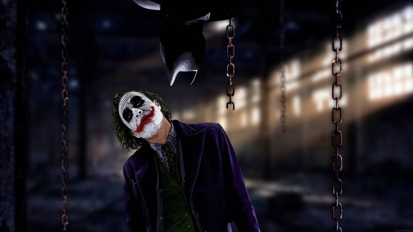 Akhuratha Wall Poster Batman Chains Joker The Dark Knight