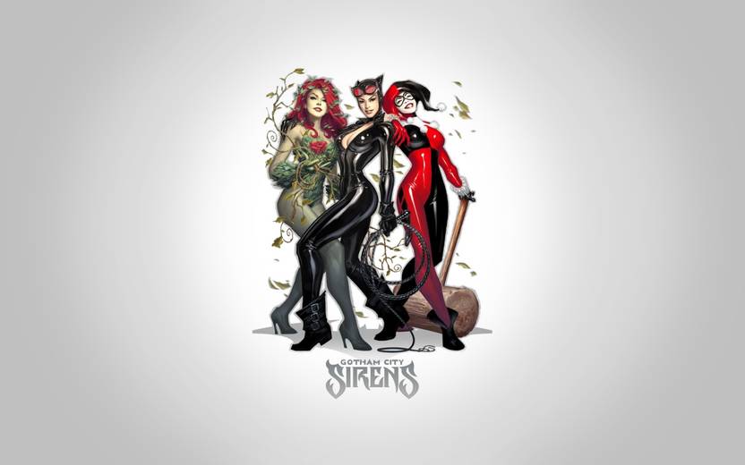 Akhuratha Wall Poster Harley Quinn Catwoman Poison Ivy