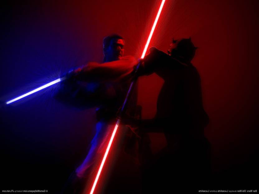 Akhuratha Wall Poster Star Wars Darth Maul Lightsaber Obi