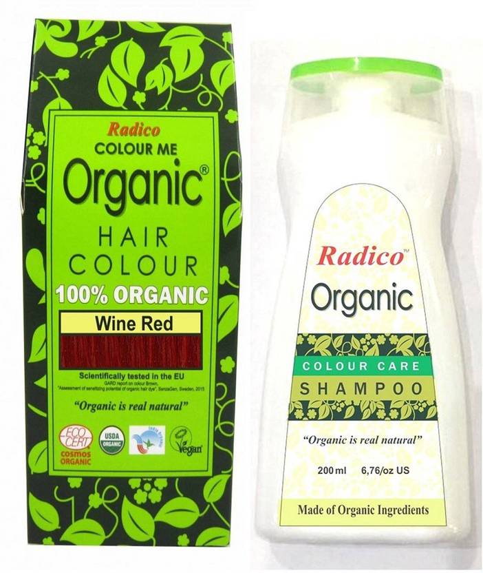 Radico 100 Usda Certified Organic Hair Color Wine Red With