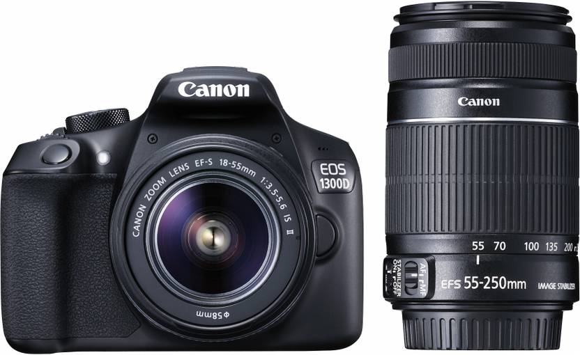 Canon EOS 1300D DSLR Camera Body with Dual Lens: EF-S 18