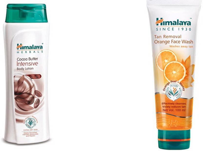 Himalaya Herbals coca butter intensive body lotion, tan removal orange