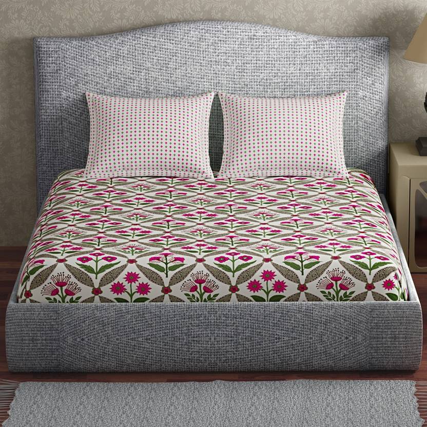 Core By Spaces 144 Tc Cotton Double Floral Bedsheet Buy Core By
