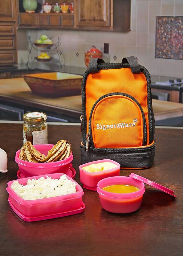 Signoraware Carry Lunch Box with Bag 4 Containers Lunch