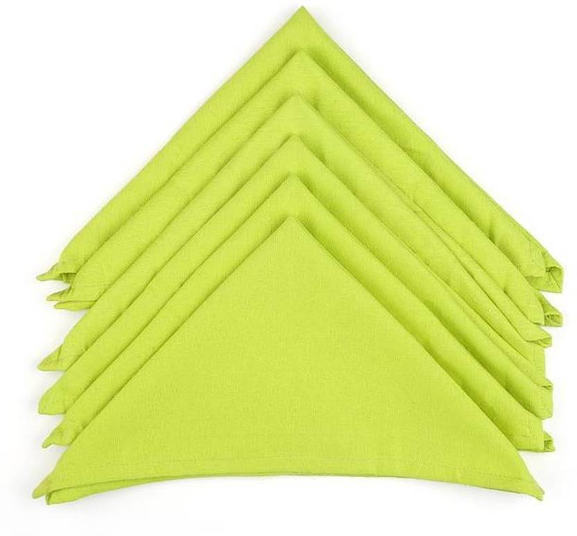 Soumya Furnishings Solid Cotton Lime Green Color Table Napkin Soumya Furnishings Solid Cotton Lime Green Color Table Napkin Light Napkins
