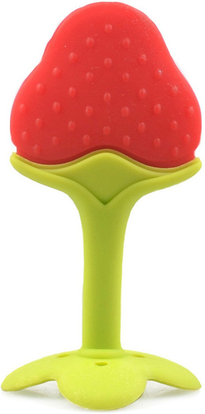 AE AE Silicone Baby Teether, Fruit Shape, Baby Toys, Infants Dental Care, BPA free Teether(Red) - Flipkart Deal
