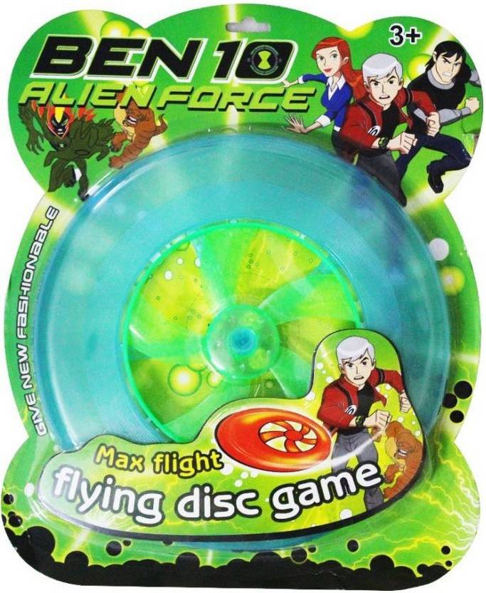 Akshat Ben 10 flying Disc assorted colors with Led light (Multicolor)