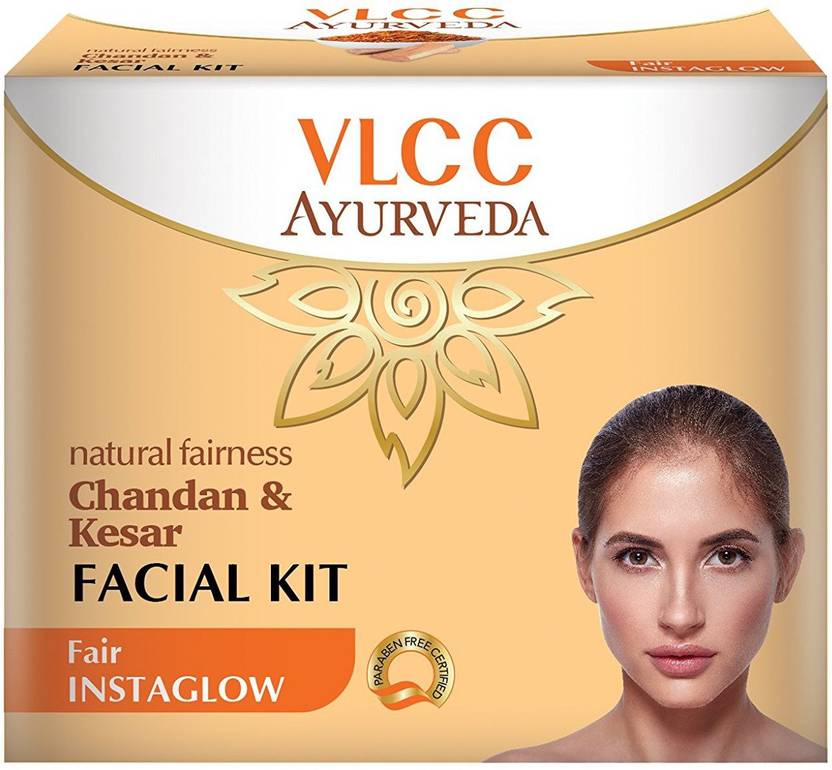Vlcc Ayurveda Natural Fairness Chandan Kesar Facial Kit 50 G