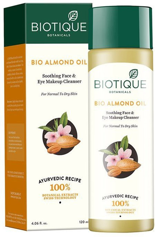 BIOTIQUE Bio Almond Oil Soothing Face and Eye Makeup Cleanser-120ml (pack of 2) Face Wash(240 ml)