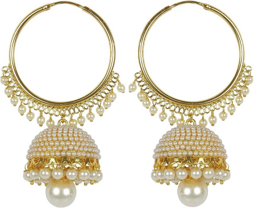 Flipkart Meenaz Fashion Jewellery Traditional Gold Plated Meenaz Fashion Jewellery Traditional Gold Plated Chandbali Pearl Jhumka Jhumki Earrings For S Women Combo Partywear