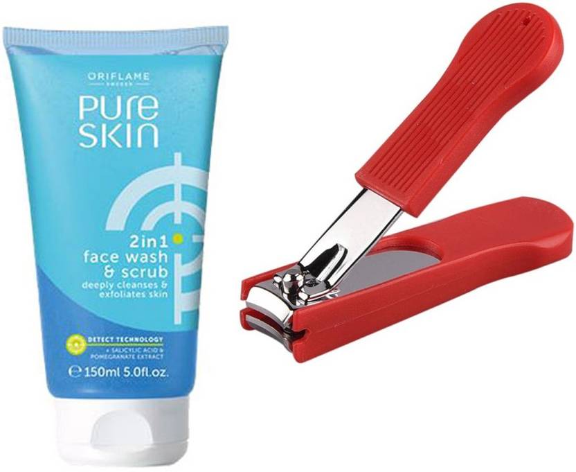 Oriflame Pure Skin Scrub Face Wash Review Facial Scrub
