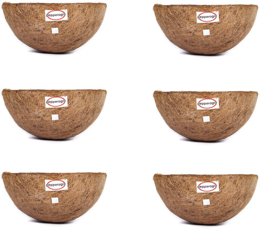Pepper Agro Coir Planter Coco Fiber Flower Pots 10 Inch Round